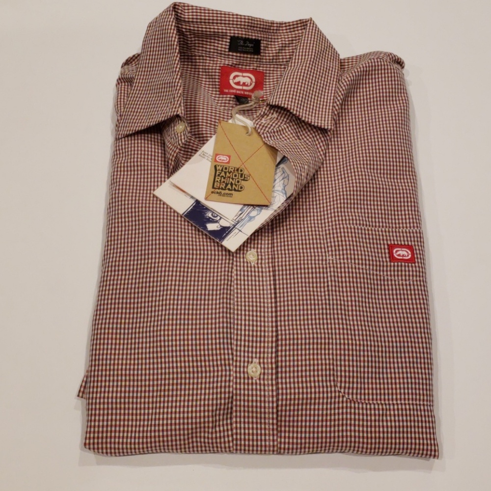 NWT VIntage Men's ECKO Button Front Shirt Large L
